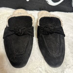 Steve Madden Black Slip-On Shoes